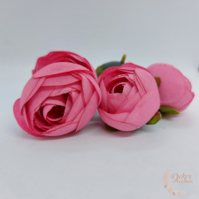  Boglárka selyem virágfej - 4,5 cm - sötét rózsaszín dekorációs kellék