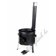 Bográcsház + könyök + kémény 42cm (0.8mm) kerti sütés és főzés