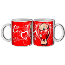  Bögre 300ml, Szeretlek maci New BL041 bögrék, csészék