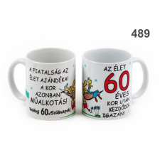 Bögre Évszámos - Az élet 60 éves kor után kezdődik igazán! bögrék, csészék