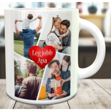 Bögre kollázs fotókkal - Legjobb apa bögrék, csészék