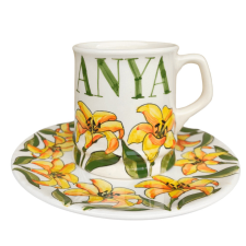 Bögre Manufaktúra Anya Sárga Lilom és reggeliző tányér bögrék, csészék