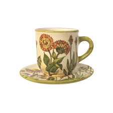 Bögre Manufaktúra Botanica mező kávés bögre és kistányér bögrék, csészék