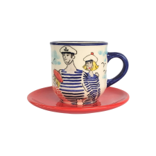 Bögre Manufaktúra Család matróz  kávés bögre kistányérral bögrék, csészék