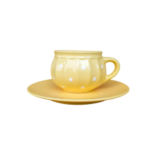 Bögre Manufaktúra Csupor bögre  és reggeliző tányér pasztell sárga bögrék, csészék
