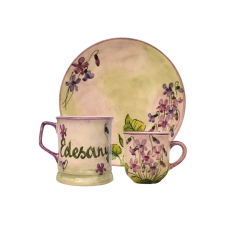 Bögre Manufaktúra Feliratos neves Ibolya  reggeliző szett bögrék, csészék