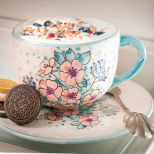 Bögre Manufaktúra Hajnali vadvirág jumbó bögre és reggeliző tányér bögrék, csészék