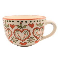 Bögre Manufaktúra Karácsonyi Szívek Jumbó Bögre bögrék, csészék