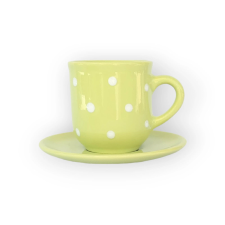 Bögre Manufaktúra Kávés bögre és kistányér pasztelll zöld bögrék, csészék
