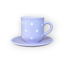 Bögre Manufaktúra Kávés bögre kistányérral pasztell lila bögrék, csészék