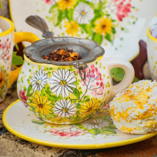 Bögre Manufaktúra Margaréta csupor bögre reggeliző tányérral bögrék, csészék