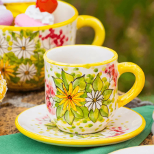 Bögre Manufaktúra Margaréta kávésbögre kistányérral bögrék, csészék