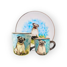 Bögre Manufaktúra Mopsz reggeliző készlet bögrék, csészék