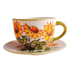 Bögre Manufaktúra Napraforgós jumbó bögre  és reggeliző tányér bögrék, csészék