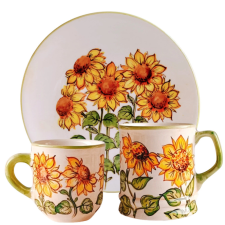 Bögre Manufaktúra Napraforgós reggeliző szett bögrék, csészék