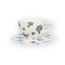 Bögre Manufaktúra Nefelejcs kis jumbó bögre reggeliző tányérral bögrék, csészék