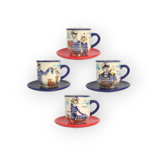 Bögre Manufaktúra Négyszemélyes matróz  kávés bögre szett bögrék, csészék