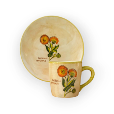 Bögre Manufaktúra Orvosi Körömvirág Reggeliző Tányér és Bögre bögrék, csészék