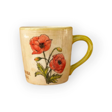 Bögre Manufaktúra Pipacs bögre Papaver Rhoeas bögrék, csészék