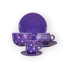 Bögre Manufaktúra Reggeliző nagy szett lila bögrék, csészék