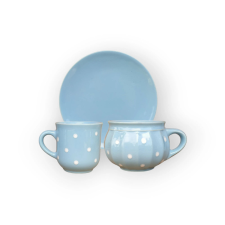 Bögre Manufaktúra Reggeliző szett pasztell kék bögrék, csészék