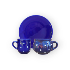 Bögre Manufaktúra Reggeliző szett sötétkék bögrék, csészék