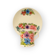 Bögre Manufaktúra Virágos bögre és reggeliző tányér FL004 - árvácska bögrék, csészék