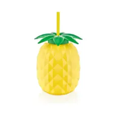 Bögre Műanyag Ananász Formájú 800 ml Szívószállal 8693395018075 bögrék, csészék
