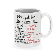  Bögre - Nyugdíjas heti terv bögrék, csészék