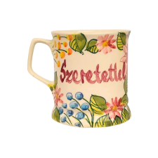 Bögremanufaktúra Feliratos Neves Virágos Bögre bögrék, csészék