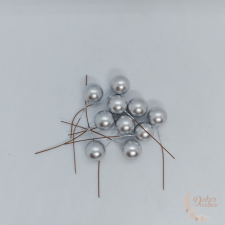  Bogyós betűző ezüst gyöngyház 1,5 cm dekorációs kellék