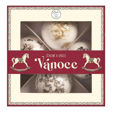 BOHEMIA GIFTS Vánoční pralinky do koupele 4 ks kozmetikai ajándékcsomag