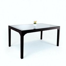  BOJTA üveglapos asztal 90x150 cm - antracit színben kerti bútor