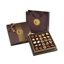 Bolci Diamond Tej- és Fehércsokoládé Praliné Válogatás Barna Díszdobozban Táskával 290g csokoládé és édesség