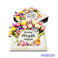  Boldog anyák napját borítékos virágkavalkád 6,3x6,7cm - 5db/csomag dekorációs kellék