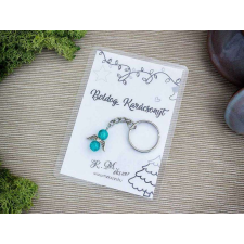  Boldog Karácsonyt pávakék angyal medálos kulcstartó kulcstartó