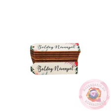 BOLDOG NÉVNAPOT KESKENY KIS BILÉTA 1,6X5,6 CM dekorációs kellék