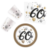 Boldog születésnapot Happy Birthday 60 Milestone party szett 36 db-os 23 cm-es tányérral
