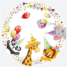 Boldog születésnapot Happy Birthday Star papírtányér 8 db-os 18 cm party kellék