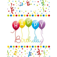 Boldog születésnapot Happy Birthday Streamers ajándéktasak 6 db-os party kellék