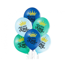 Boldog születésnapot Little King léggömb, lufi 6 db-os 12 inch (30cm) party kellék