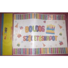  Boldog születésnapot papír alátét, 38X28 cm, 8 db, party kellék