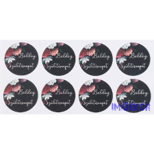  Boldog szülinapot matrica 24db/A4 lap - Fekete dekorációs kellék