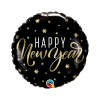Boldog Új Évet Happy New Year Stars fólia lufi 46 cm