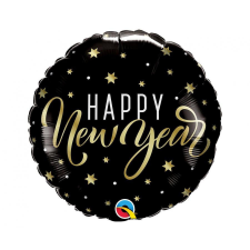 Boldog Új Évet Happy New Year Stars fólia lufi 46 cm party kellék