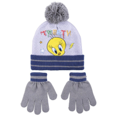  Bolondos Dallamok Tweety gyerek sapka + kesztyű szett