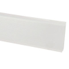 Bolta habosított 6 cm-es parkettaszegélyléc (250 cm) gumi szegélyes, vízálló - fehér, szálcsiszolt felület