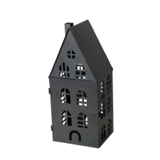 Boltze Dover lámpás 35 cm x 13 cm x 15 cm fekete karácsonyi dekoráció