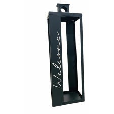 Boltze Halifax lámpás nagy 25 cm x 25 cm x 75 cm fekete karácsonyi dekoráció