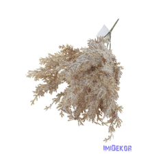  Bolyhos műzöld csokor 34cm 3354 - Barna dekorációs kellék